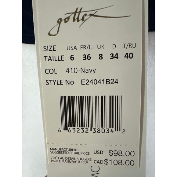 Gottex Profile by Gottex Dandy Bow Tie Bikini Top US 6 Navy Swimwear - Picture 4 of 5